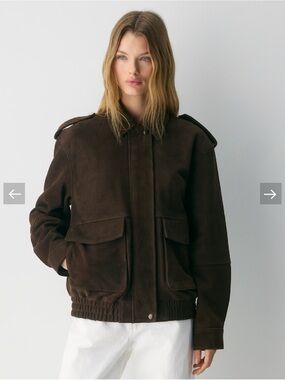 Aritzia Leather “Tennant” Jacket
Genuine Leather Utility Bomber Jacket